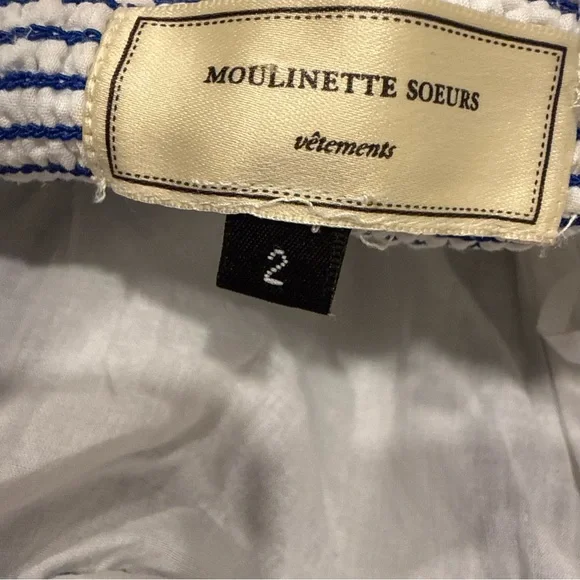 Anthropologie Moulinette Soeurs Embroidered Strapless Lidia linen dress size 2 - Picture 9 of 11